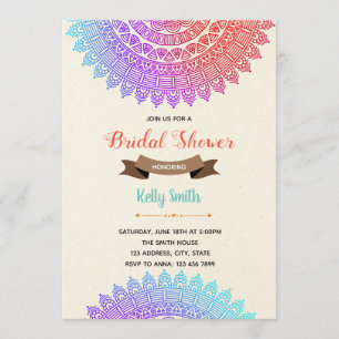 Indian pattern theme invitation