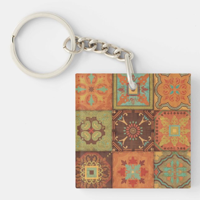 Indian Patterns Key Ring (Front)