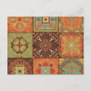 Indian Patterns Postcard