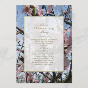 Indian Peach Blossom Party Invitation