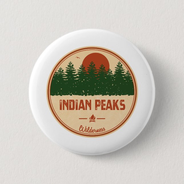 Indian Peaks Wilderness Colorado 6 Cm Round Badge (Front)