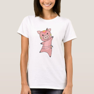 Indian Pig Fashing Piglet Feather Piggy T-Shirt