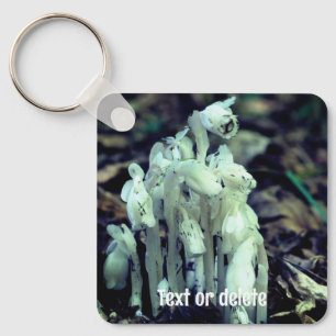 Indian Pipe Forest Wildflower Personalised Key Ring