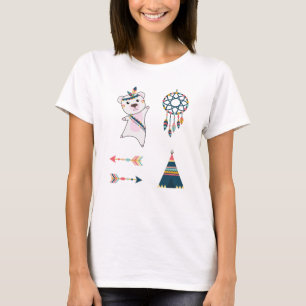 Indian Polar Bear Sticker Set Bear Dreamcatcher T-Shirt