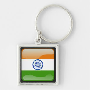Indian polished flag key ring