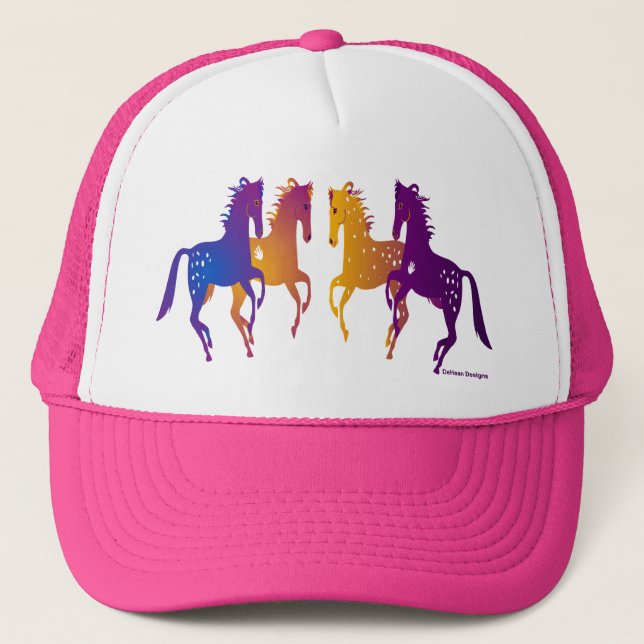 Indian Ponies Adjustable Baseball Cap (Front)