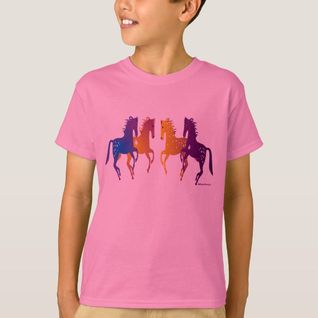 Indian Ponies Kids T-Shirt (Front)