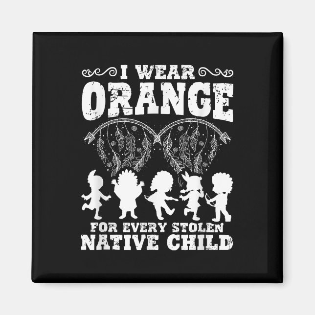 Indian Pride Native American Orange For Native Chi Magnet (Front)