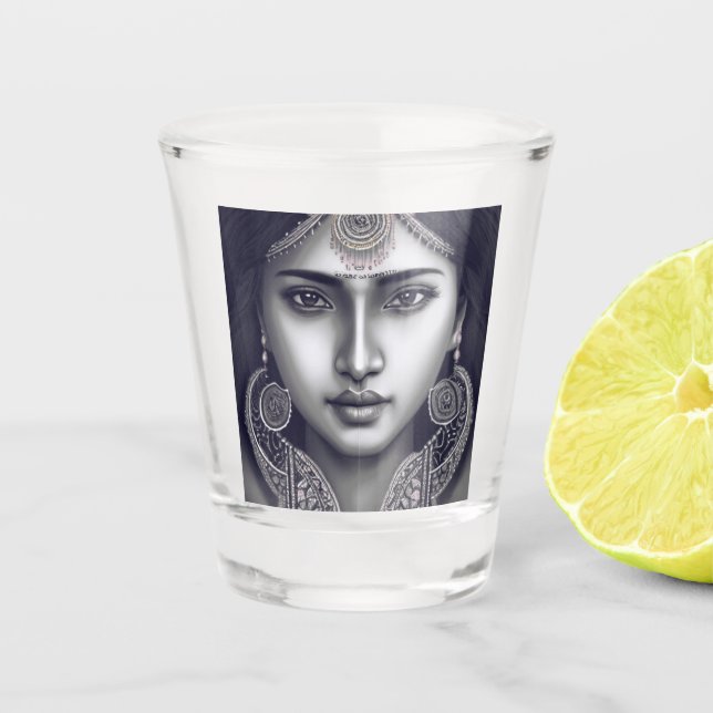 indian princess  shot glass (Front)