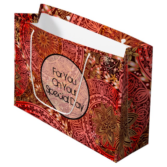 Indian Print Gift Bag (Front Angled)