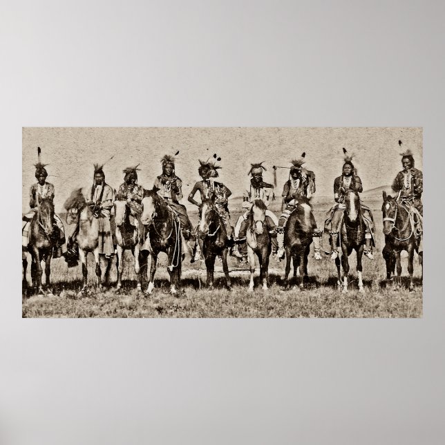 Indian reception of President Arthur Antiqued Poster (Front)