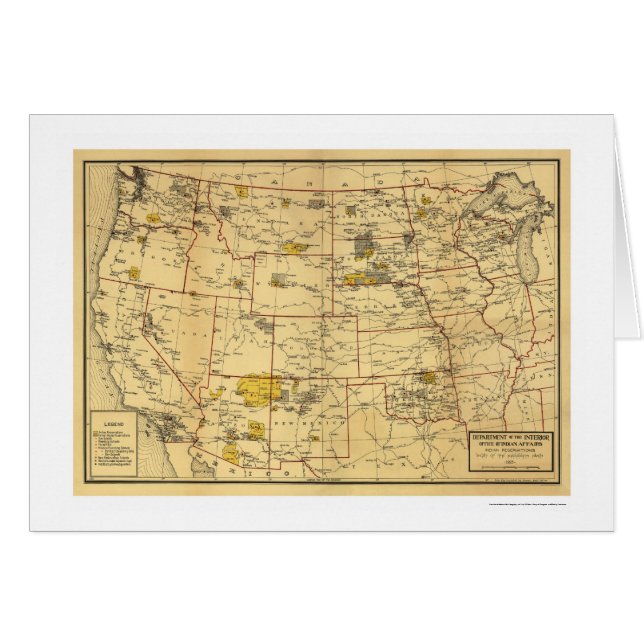 Indian Reservation Map 1923 (Front Horizontal)