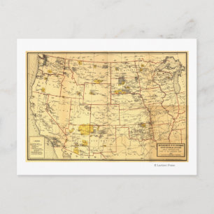 Indian Reservations West of the Mississippi Postcard