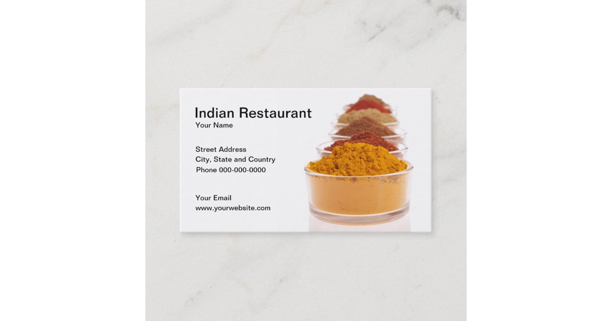 Indian Restaurant Business Card | Zazzle