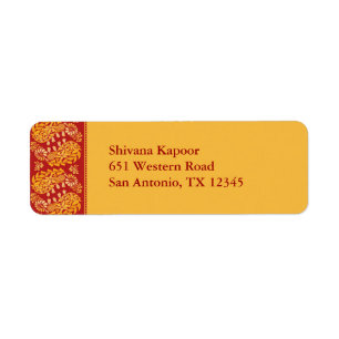 Indian Return Address Label