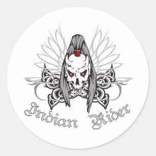 Indian Rider Classic Round Sticker