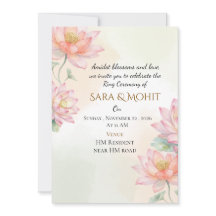 Indian Ring Ceremony Invitation | Elegant Editable