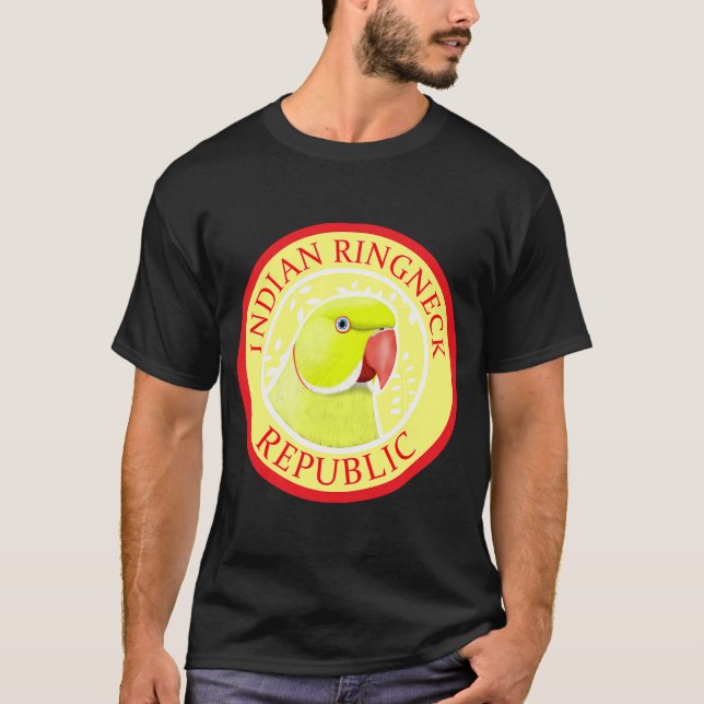 Indian Ringneck Parrot Yellow T-Shirt (Front)