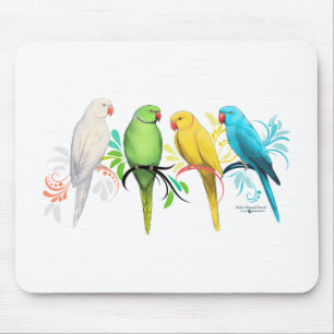 Indian Ringneck Parrots Mouse Mat
