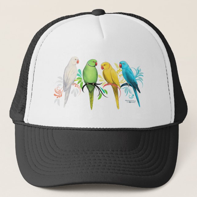 Indian Ringneck Parrots Trucker Hat (Front)