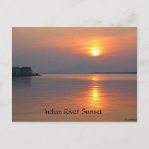 Indian River Sunset Bethany Postcard