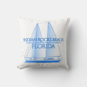 Indian Rocks Beach Coastal Nautical Sailing Sailor Cushion