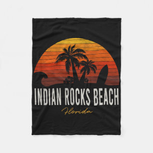 Indian Rocks Beach Florida Fl Palms Vacation Surf Fleece Blanket