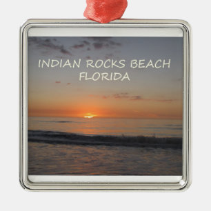 Indian Rocks Beach Florida Sunset Metal Tree Decoration
