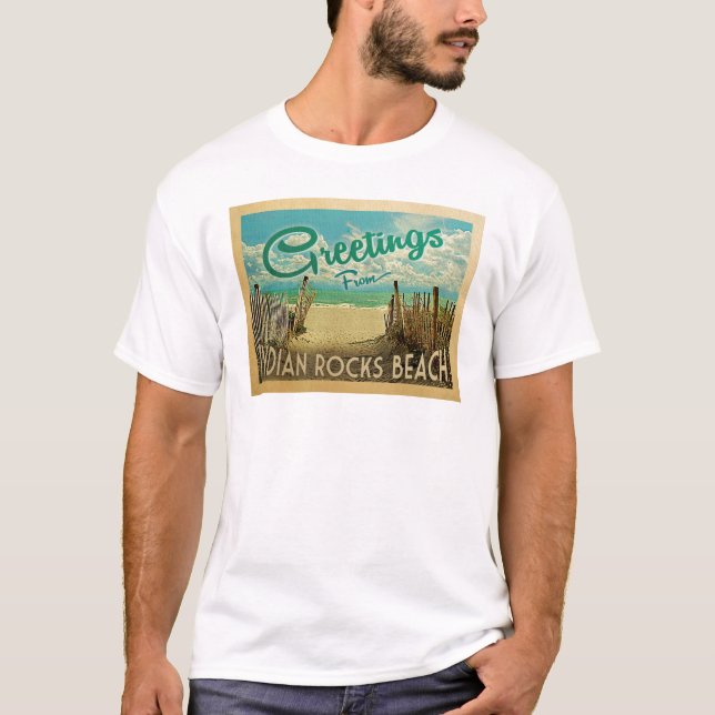 Indian Rocks Beach Vintage Travel T-Shirt (Front)