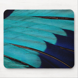 Indian Roller Feather Abstract Mouse Mat