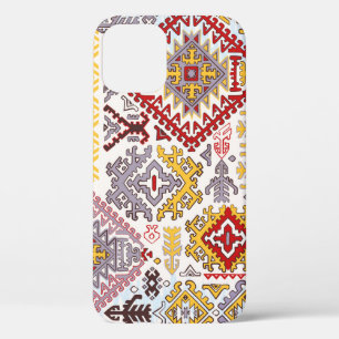 Indian rug paisley ornament pattern. Ethnic Mandal iPhone 12 Case