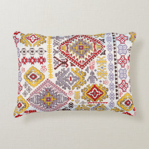 Indian rug paisley ornament pattern. Ethnic Mandal Decorative Cushion