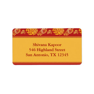 Indian Shipping Address Label