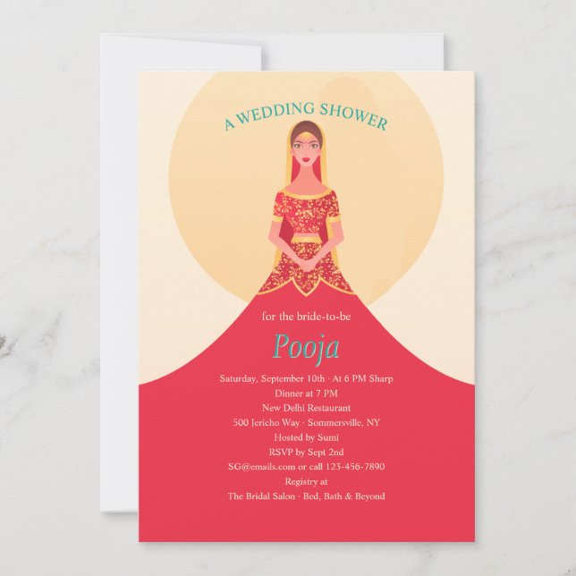 Indian Shower Invitation (Front)