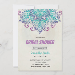 Indian shower theme invitation