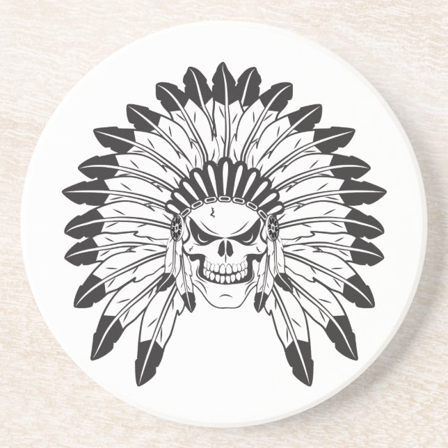 Indian Skull Chief Coaster (Front)