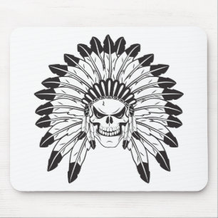 Indian Skull Chief Mouse Mat