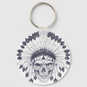 Indian Skull Key Ring