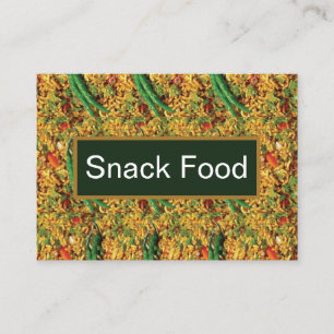 Indian Snacks Bhelpuri Snack Food Pattern  Business Card