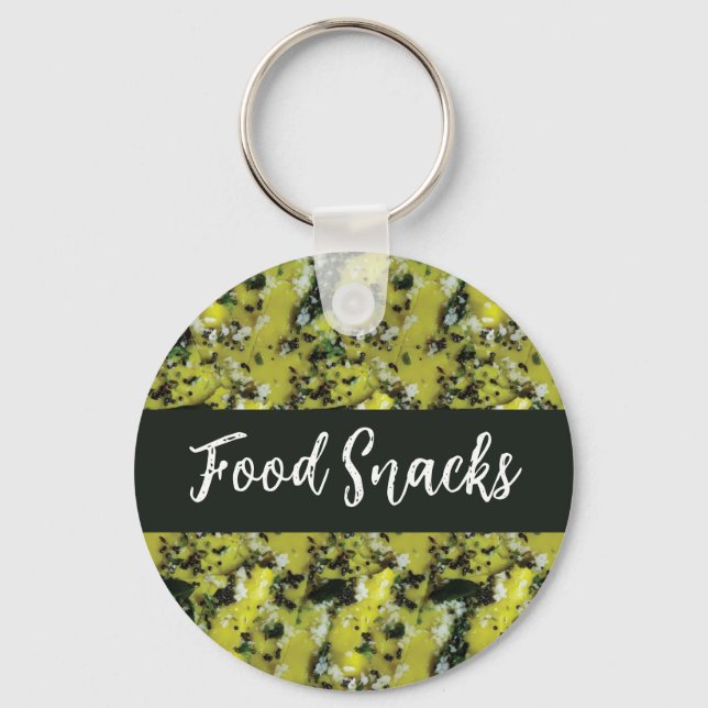 Indian Snacks Dhokla Breakfast Food  Key Ring (Front)