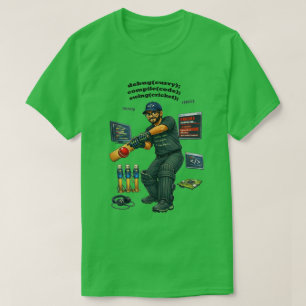 Indian Software Engineer Coder Playing Cricket URM T-Shirt