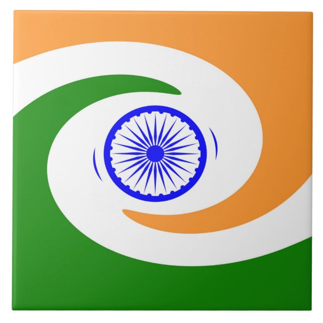 Indian spiral flag tile (Front)