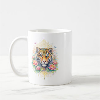 Indian Spring - Tiger with Flowers Coffee Mug