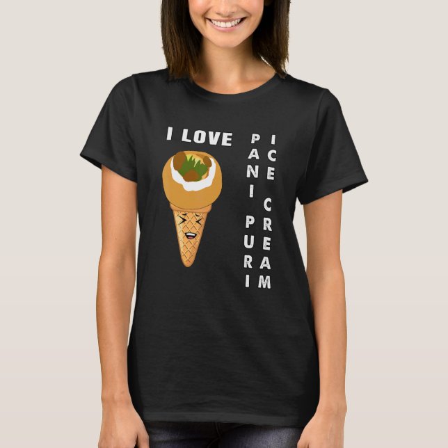 indian street food pani puri ice cream trend T-Shirt (Front)