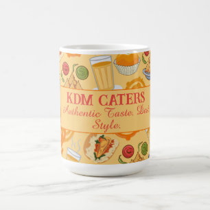 Indian Street Food Pattern Colourful Festive Chai Coffee Mug