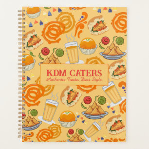 Indian Street Food Pattern Colourful Festive Chai Planner