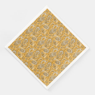 Indian style paisley floral seamless pattern napkin