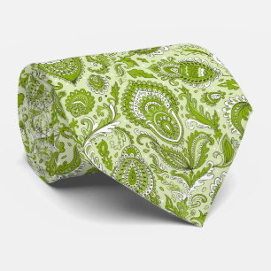 Indian style paisley floral seamless pattern tie
