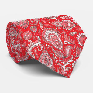 Indian style paisley floral seamless pattern tie
