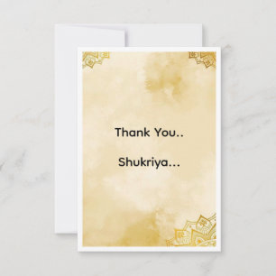 Indian Style Thanks Envelope Thank You Card